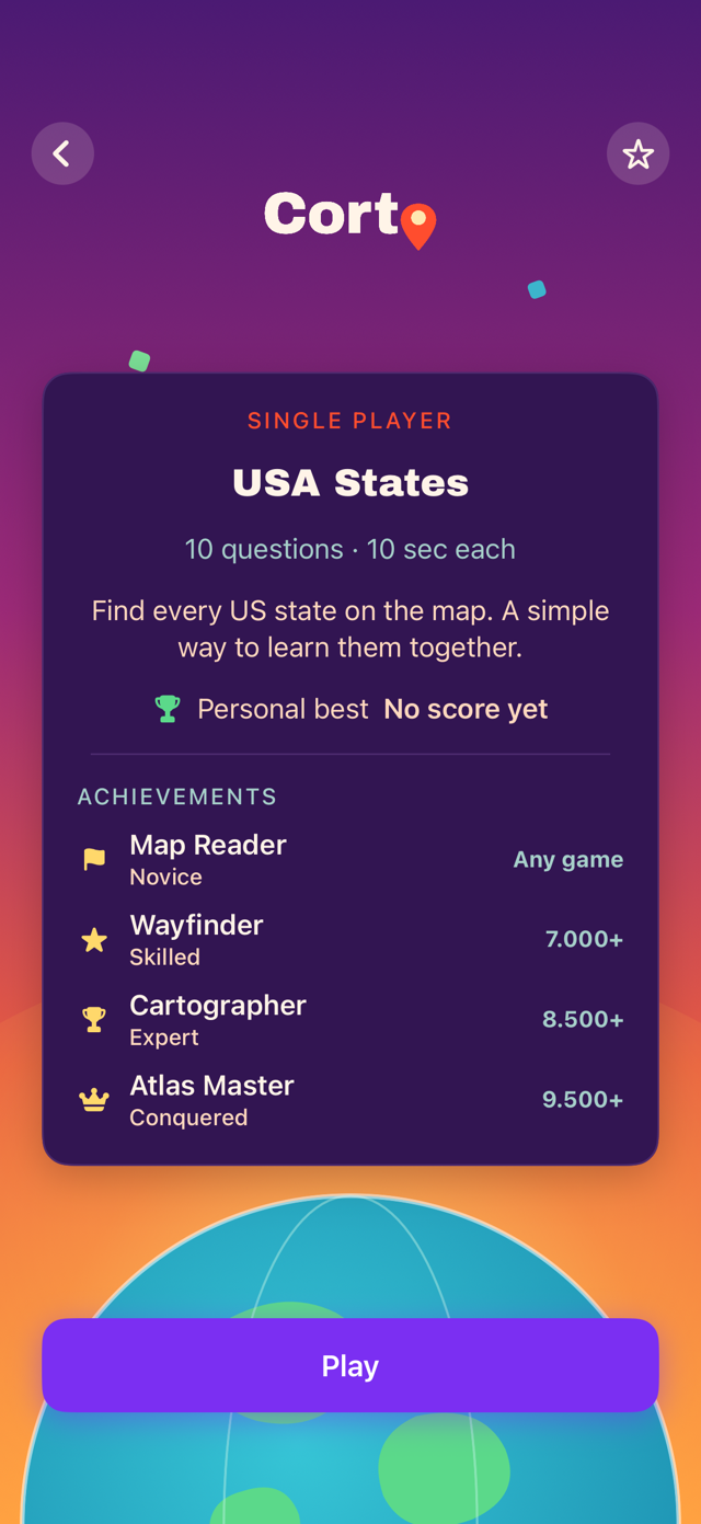 USA States pack lobby: a simple way to learn them together, with themed rank titles